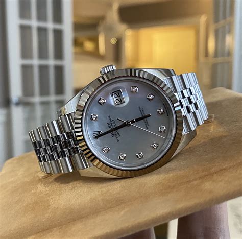 rolex datejust 41 126334 white gold mother of pearl|2022 Rolex Datejust 41mm.